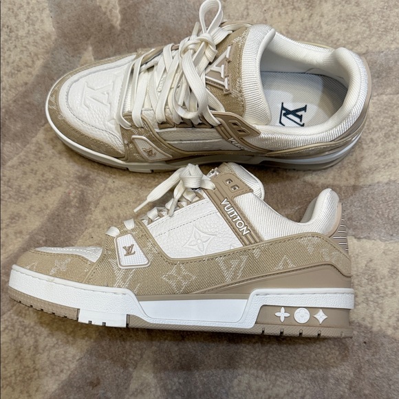 Louis Vuitton Shoes - Louis Vuitton Tan and Cream Sneakers